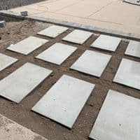 CONCRETE PATIO SQUARES SMITH JOB 2019 Concrete slabs in backyard