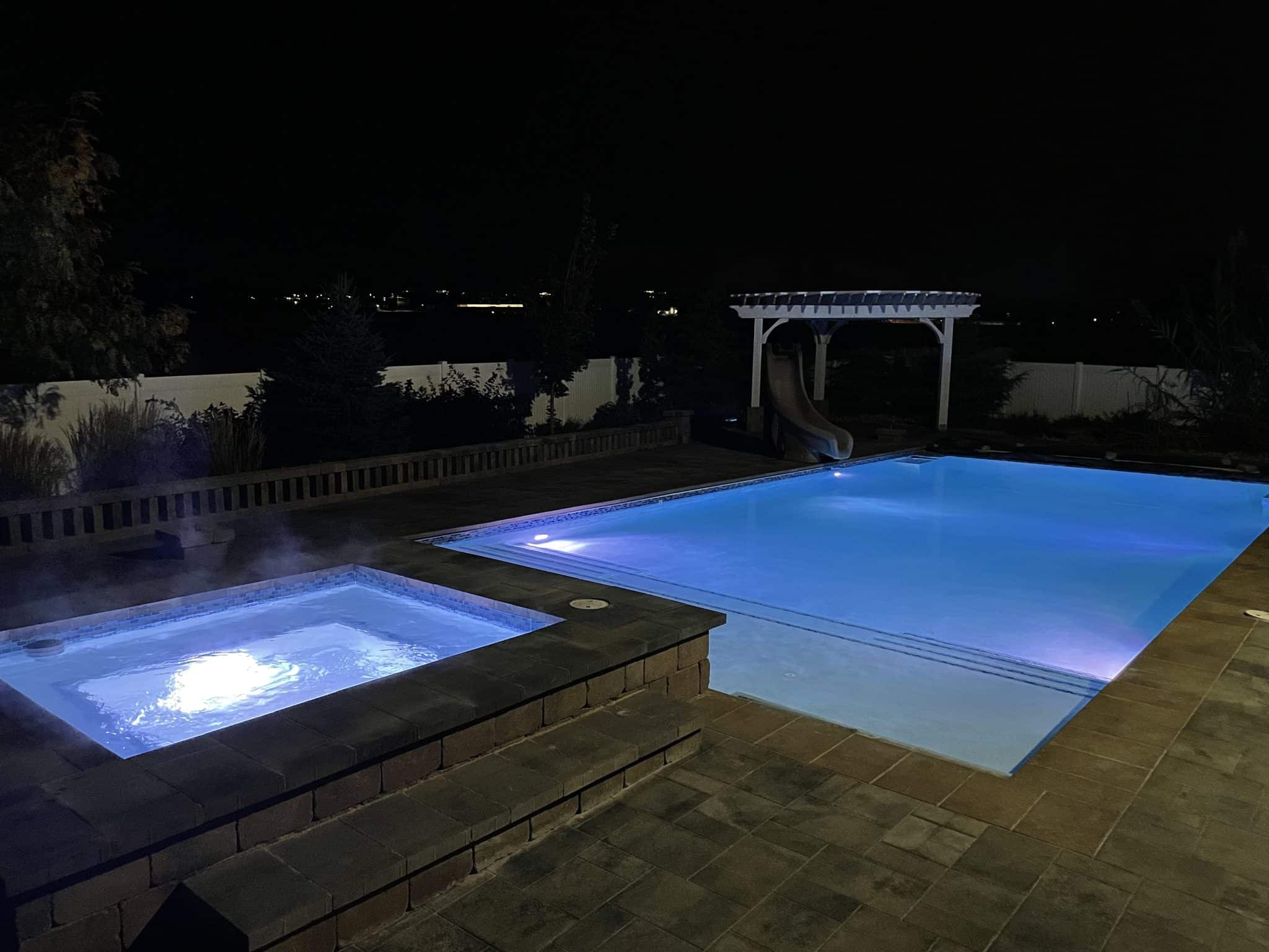 IMG-1176 Finiahed swimming pool and spa build for a residential home