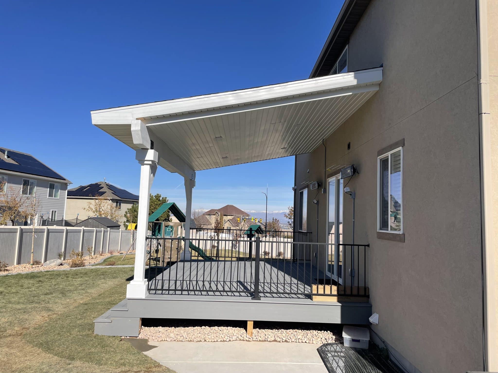 image_50427393 Side view of a custom deck built on to a home