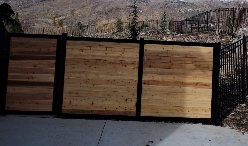 Avimore Modern 3 Gate leading into home's backyard