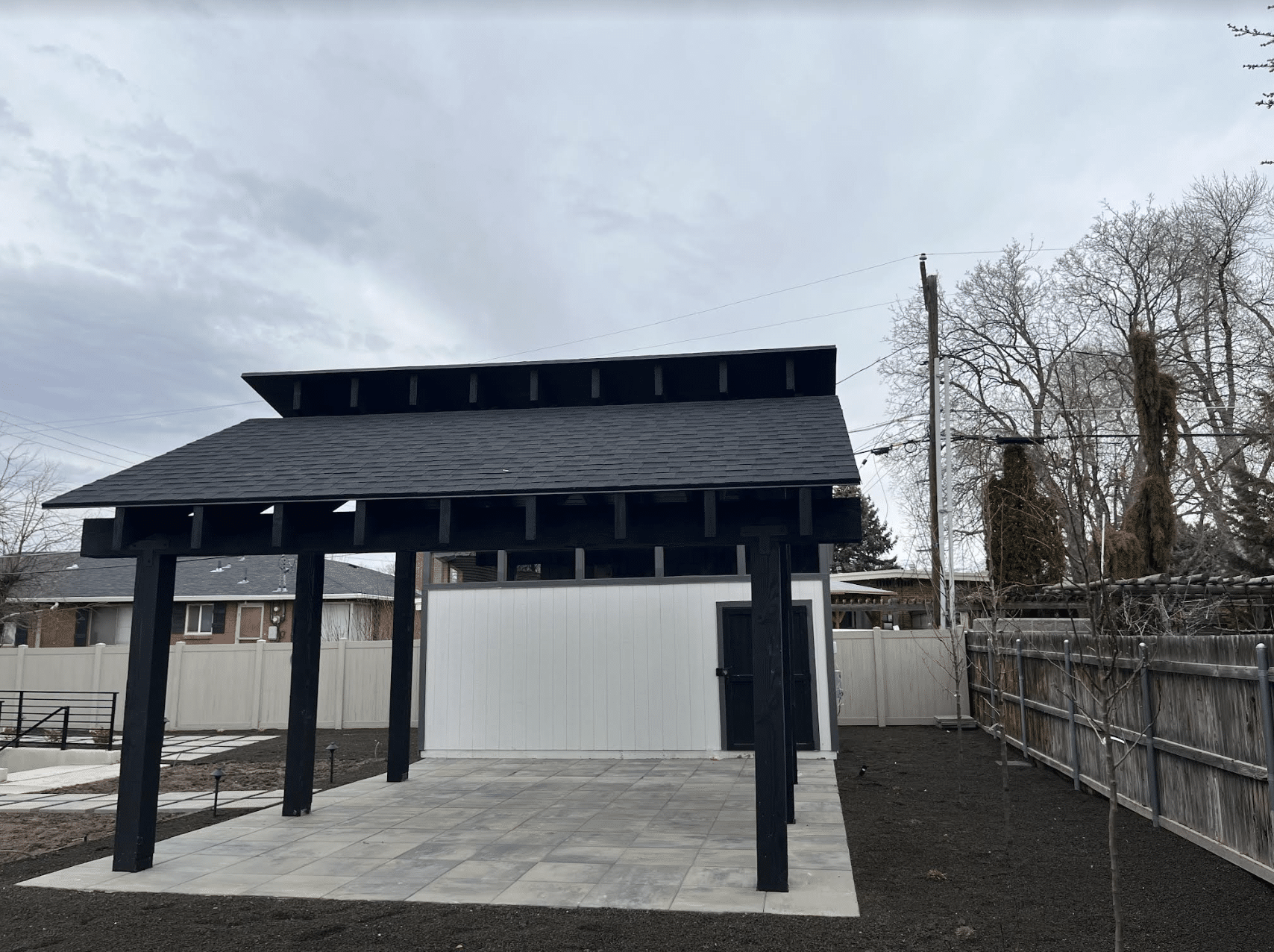 Screen Shot 2024-02-19 at 11.40.11 AM Small pergola added to a Salt Lake City home.
