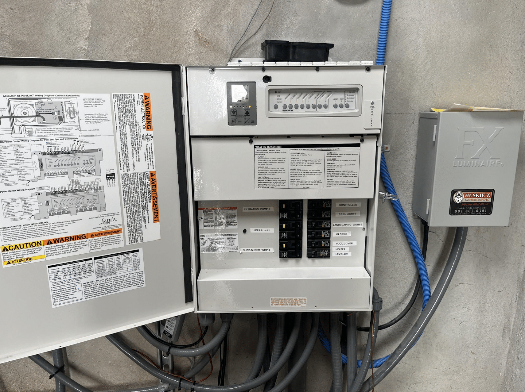 Screen Shot 2024-04-23 at 2.49.14 PM Control panel box for heated swimming pool settings.