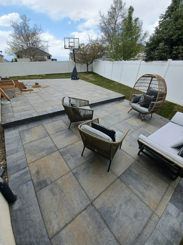 Screen Shot 2024-09-18 at 12.40.10 PM Backyard patio installed by Huskie'z Landscaping