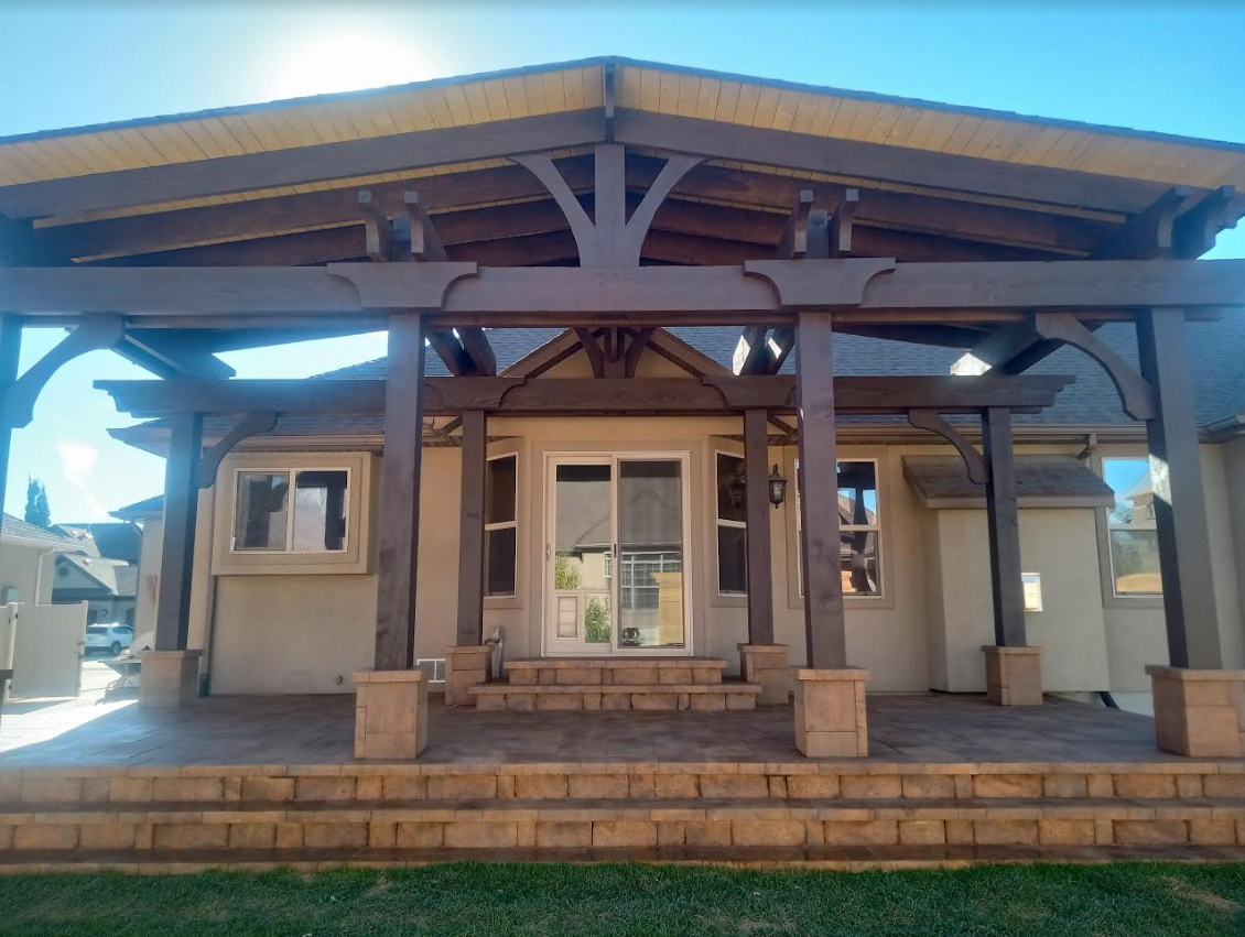 pergola img 1012 Pergola installed by Huskie'z Landscaping at a home in Salt Lake City.