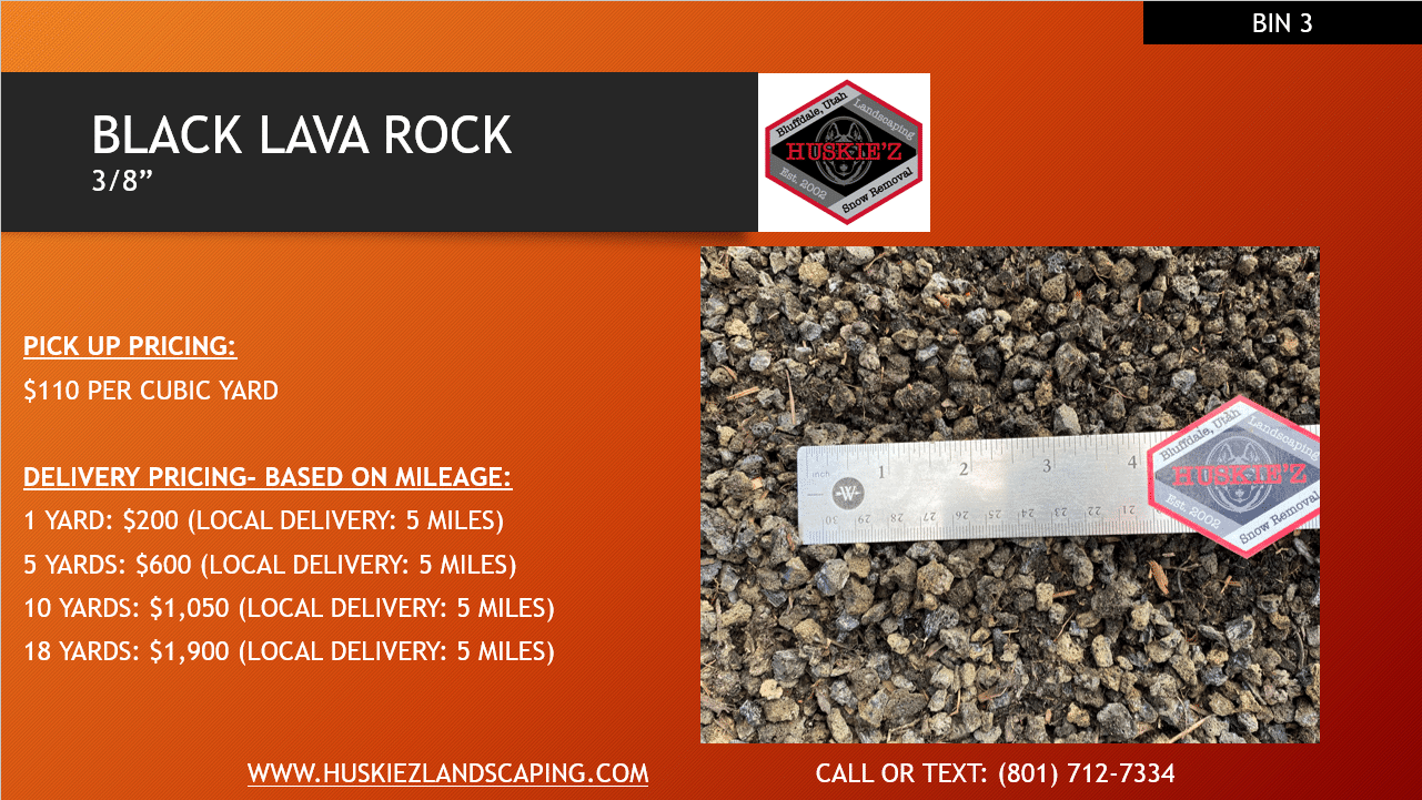 BLACK LAVA ROCK 3.8