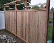 Custom wood fence installed at a residential home in Salt Lake City